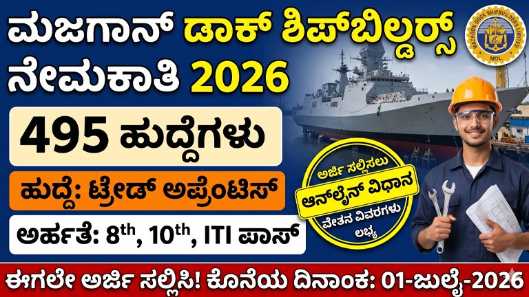 Mazagon Dock Recruitment 2026