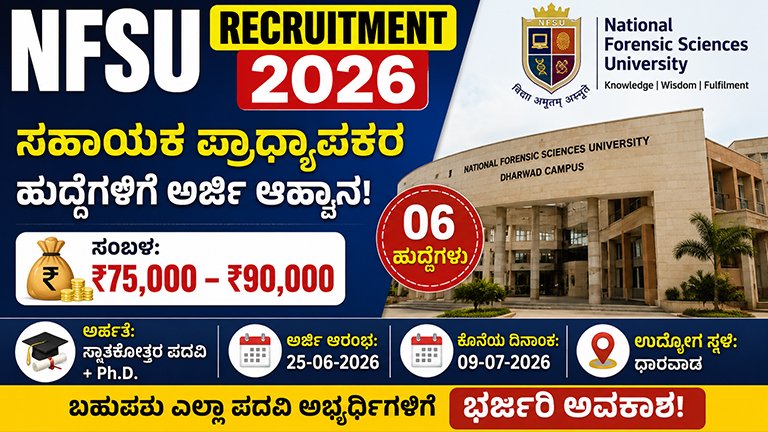 NFSU Recruitment 2026