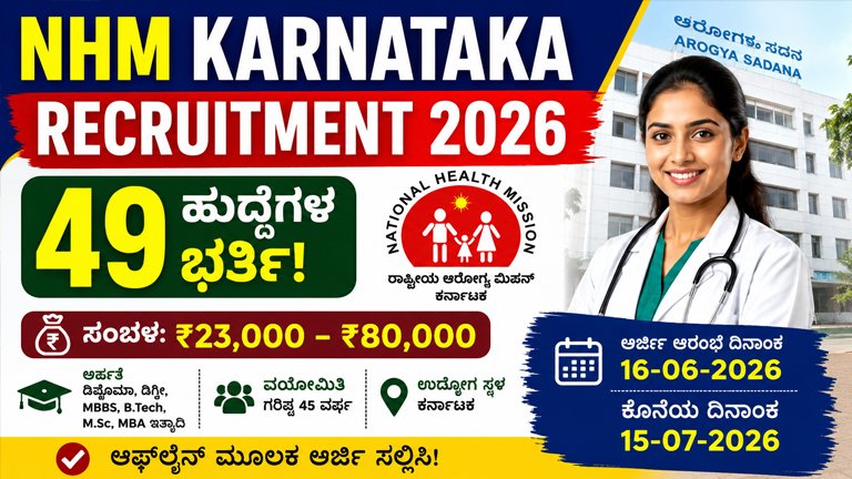 NHM Karnataka Recruitment 2026