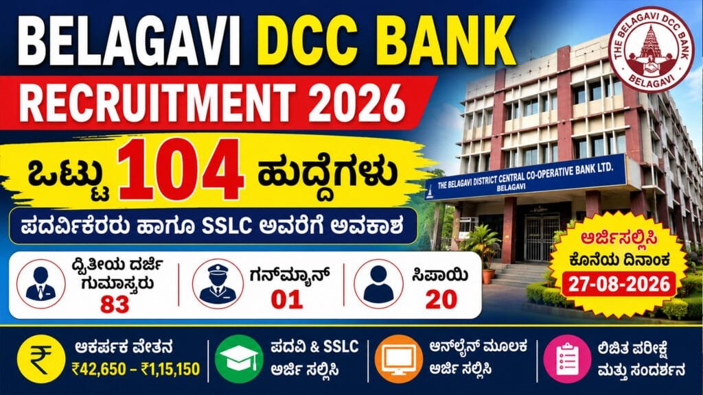 Belagavi DCC Bank Recruitment 2026