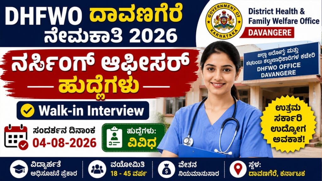 DHFWO Davangere Recruitment 2026