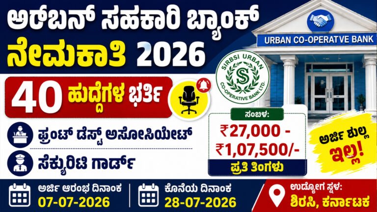 Urban Sahakari Bank Recruitment 2026